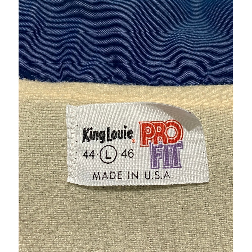 Vintage 80s King Louie Pro Fit Happy Foods Softball Jacket‎ Mens Size L USA Made - Picture 2 of 10